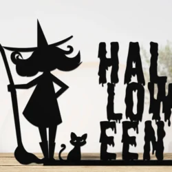 Halloween Witch Door Metal Sign