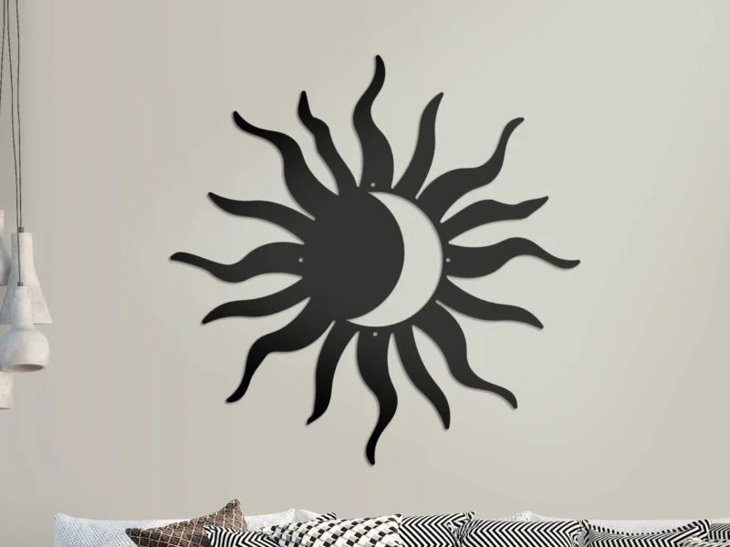 Sun and Moon Metal Wall Art