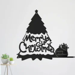Personalized Christmas Tree Monogram Last Name Sign