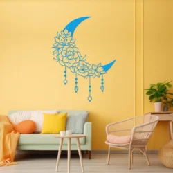 Floral Moon Wall Hanging