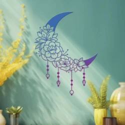 Floral Moon Wall Hanging