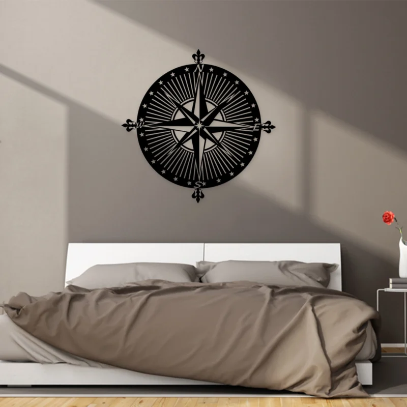 Metal compass sign