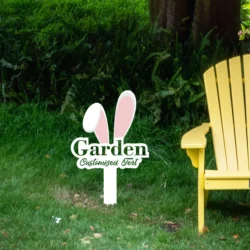 Metal Bunny Garden Stake