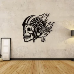 Human Skull Metal Wall Art