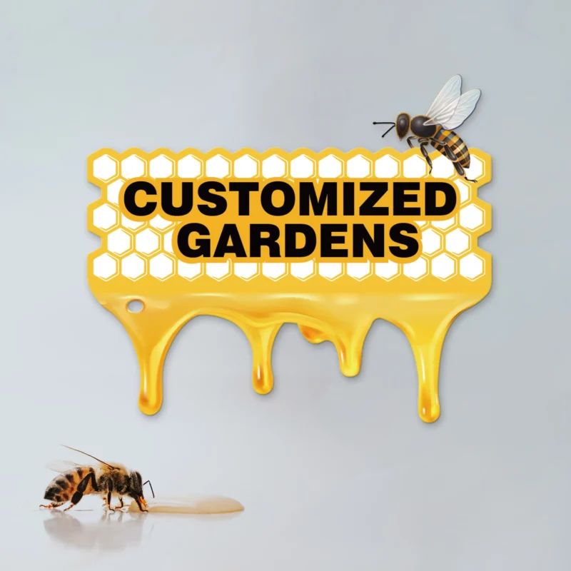 Personalized Honey Bee Metal Sign