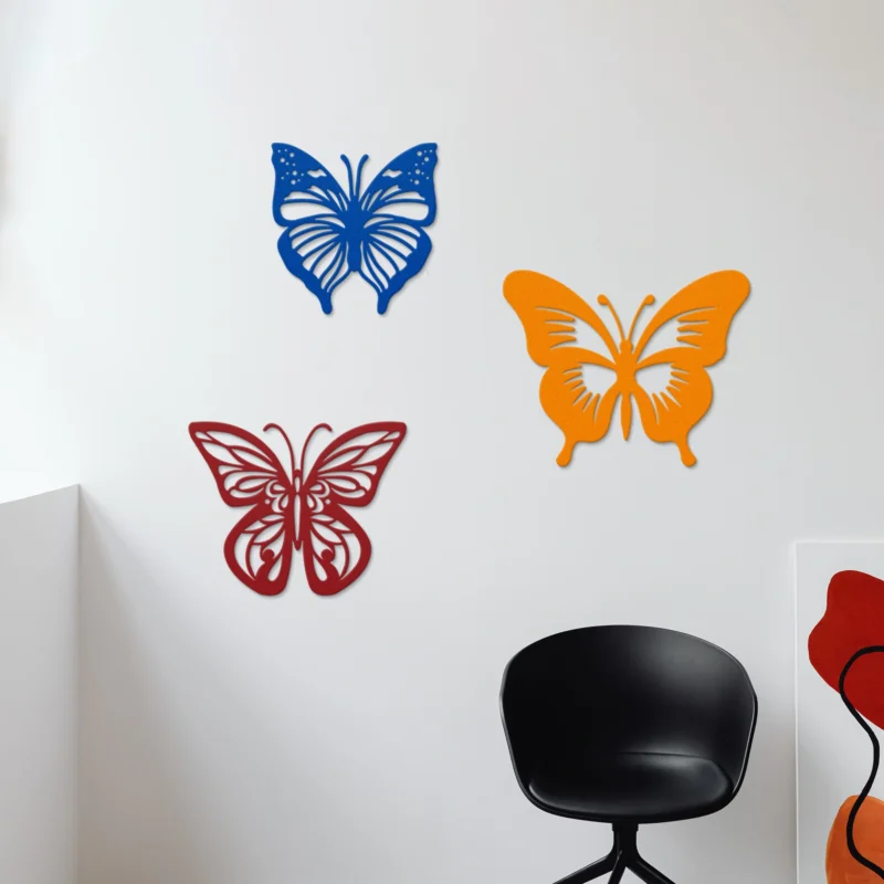 3Pieces Butterfly Wall Decor
