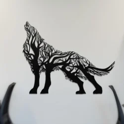 Wolf Tree Metal Wall Decor